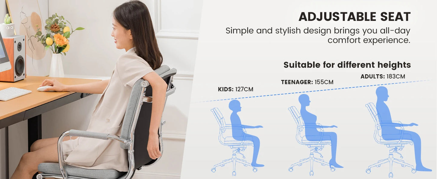 COMHOMA Chefsessel Bürostuhl Ergonomischer Schreibtischstuhl Drehstuhl Computerstuhl mit Armlehnen Schminktisch Stuhl