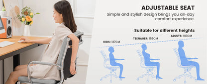 COMHOMA Chefsessel Bürostuhl Ergonomischer Schreibtischstuhl Drehstuhl Computerstuhl mit Armlehnen Schminktisch Stuhl