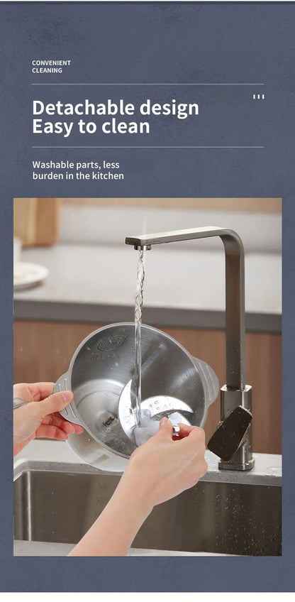 2L/5L Electric Meat Grinder Food Processor Chopper Stainless Steel Kitchen light Machine Chopper Slicer Machine Home Grinder.