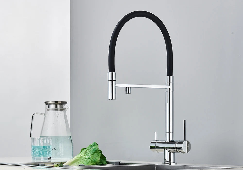 Black Grey Filtered Kitchen Faucet Water Filter Kitchen Faucets Filter Faucet Mixer Water Purification Water Drinking Water Taps