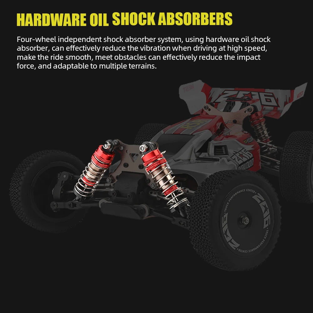 WLtoys 144010 144001 75KM/H 2.4G RC Car Brushless 4WD Electric High Speed Off-Road Remote Control Drift Toys for Children Racing.