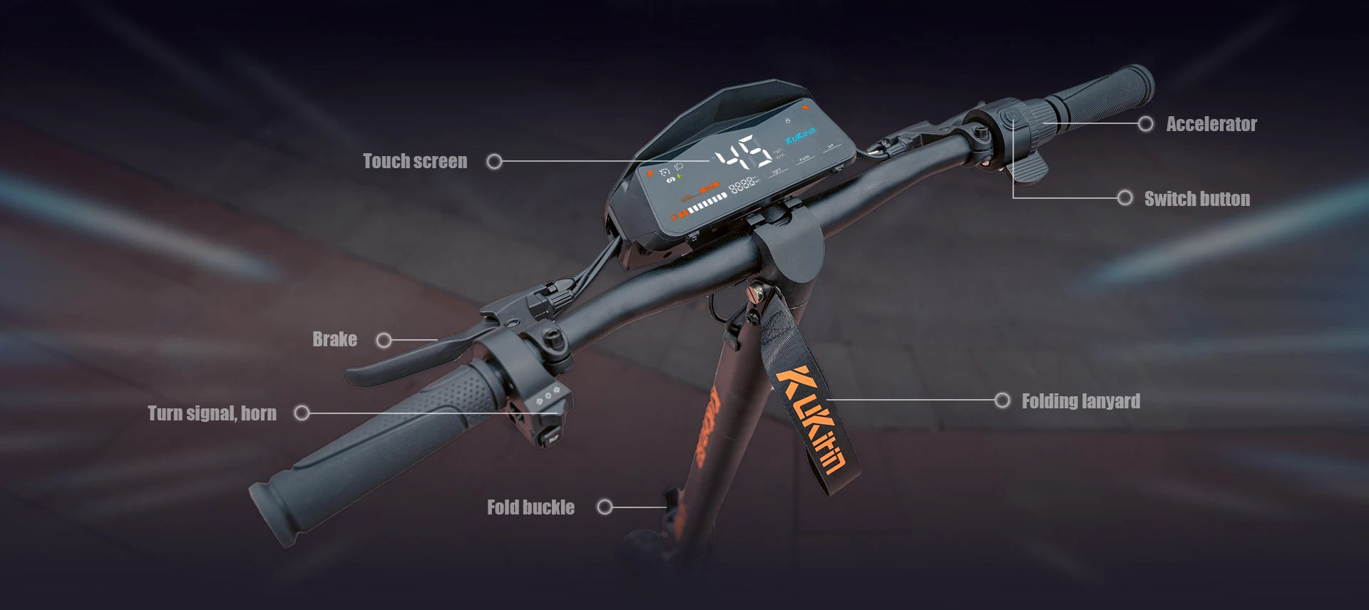 Kukirin G2 Foldable Electric Scooter  1200W Peak Motor 48V 15.6Ah Battery 10-inch Tire 45km/h Max Speed 55km Range.