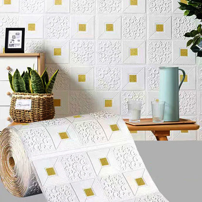 Retro Brick Pattern Room Decor PVC Home Decorations 3D Wallpaper Foam Wall Stickers DIY Self-adhesive 70cmX1m Renovation