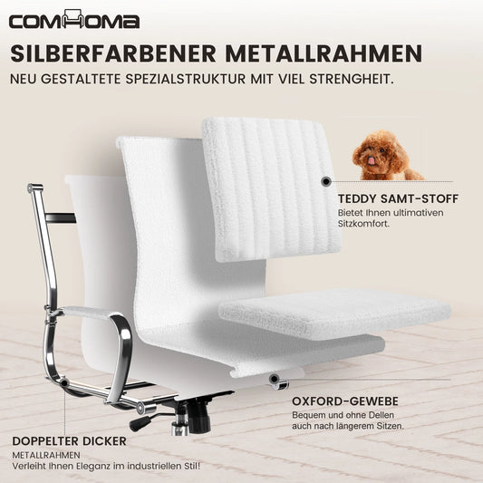 COMHOMA Chefsessel Bürostuhl Ergonomischer Schreibtischstuhl Drehstuhl Computerstuhl mit Armlehnen Schminktisch Stuhl