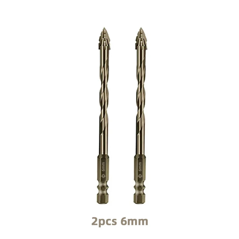 Vierkantiges gezahntes Exzenterbohrer-Set, hohe Härte, sechseckig, einfache Installation, Multifunktions-Bohrer-Set mit Schrägkopf