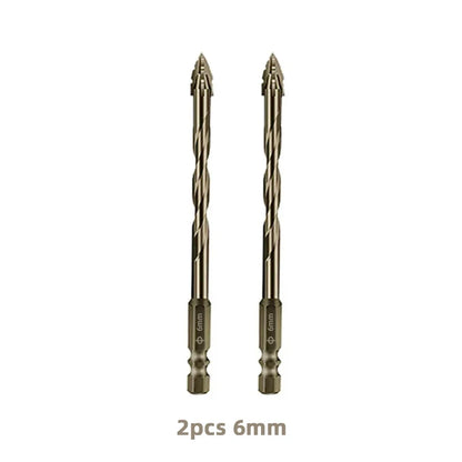 Vierkantiges gezahntes Exzenterbohrer-Set, hohe Härte, sechseckig, einfache Installation, Multifunktions-Bohrer-Set mit Schrägkopf