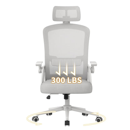 Ergonomic Office Chair Desk Chair with Headrest Breathable Mesh Cover Lumbar Support Computer Chair 360° Swivel Chair