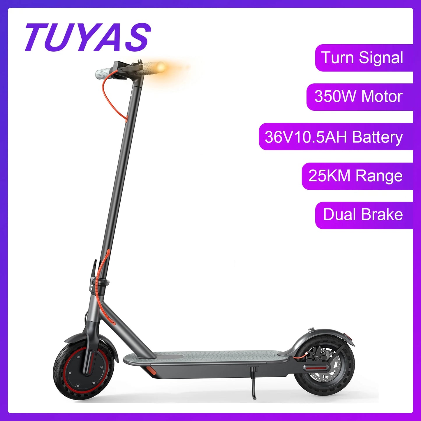 2025 New AOVOPRO Turn Signal Electric Scooter 350W 8.5 Inch Tire APP Smart Escooter 31KM/H 36V10.5AH Electric Scooter for Adults