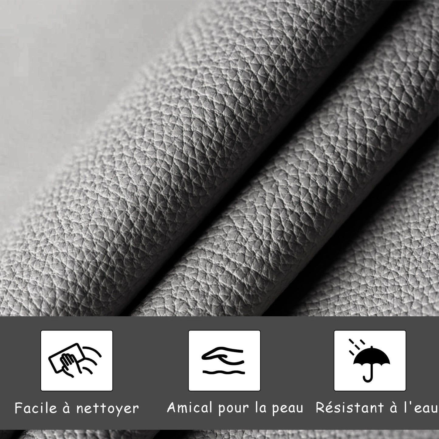 Rosahqnda Hydraulischer Doppelbettrahmen 140*190cm mit LED, Verstellbares Kopfteil, Stauraumbett 140*200cm, Polsterbett, PU