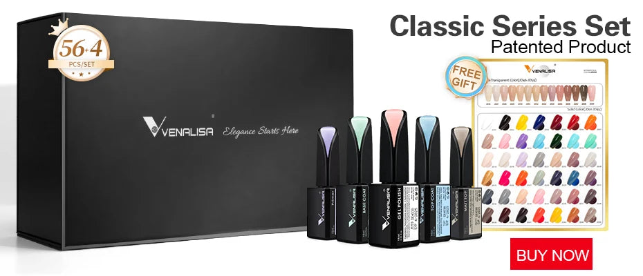 15ml VENALISA Gel Nail Polish Highly Pigmented Full Coverage Nail Gel Lacquer Semi Permanent Beauty Matt Top Coat Gel Varnish.