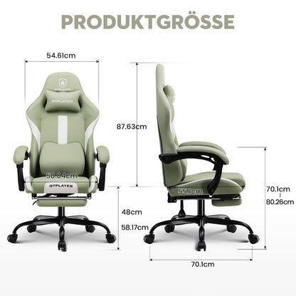 GTPLAYER Gaming Stuhl, Gamer Stuhl, Atmungsaktiver Bürostuhl aus Hochwertigem Stoff, Ergonomischer PC-Stuhl, Verstellbarer