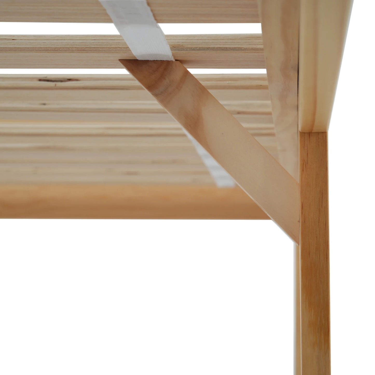 Rosahqnda Einzelbett 90*200cm Doppelbettgestell 140*200cm Holzbett Jugendbett Apartmentbett Gästebett Hauptschlafzimmer, Kiefer