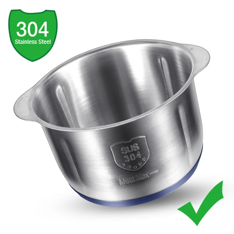 5L Electric Meat Grinders Food Crusher 6S Stainless Steel Multifunctional Vegetable Slicer Processor Chopper Kitchen Appliances.