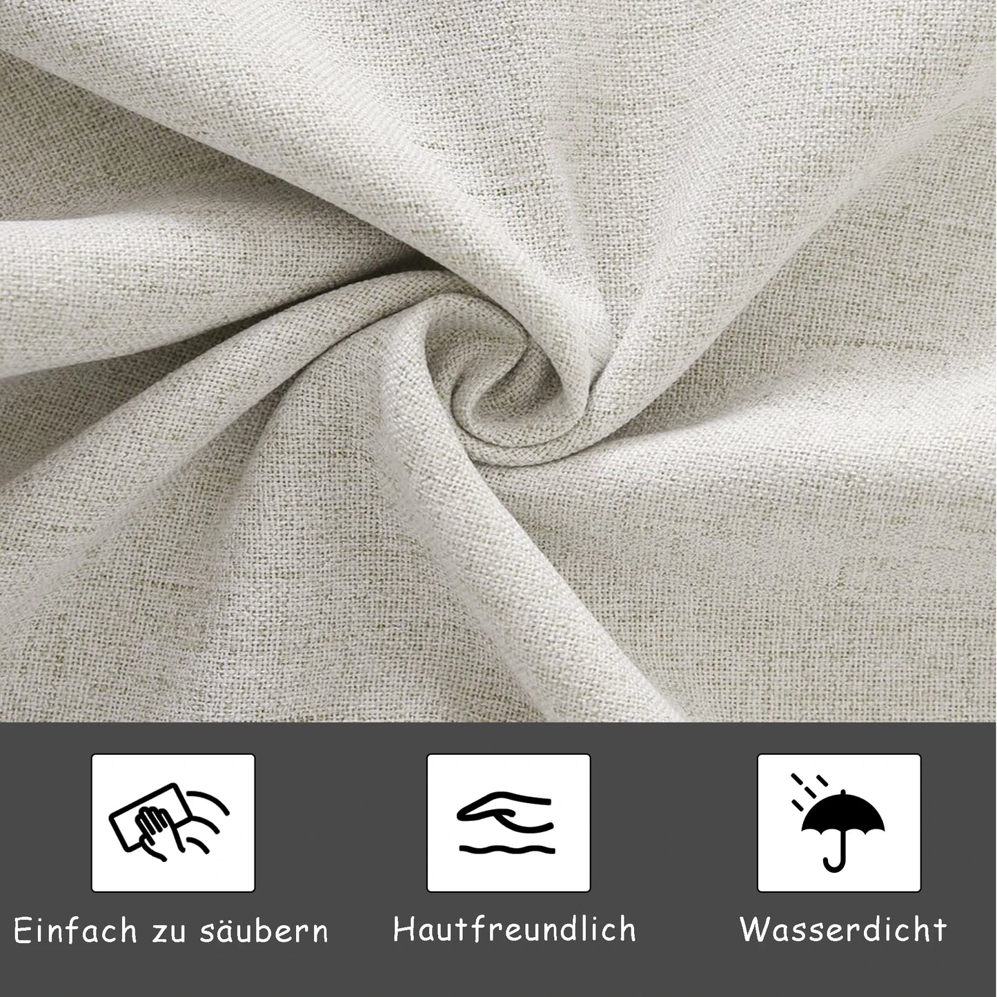 ROSAHQNDA Modernes Polsterbett, LED-Kastenbett mit großem Stauraum, elegantes Doppelbett aus Leinenstoff ohne Matratze