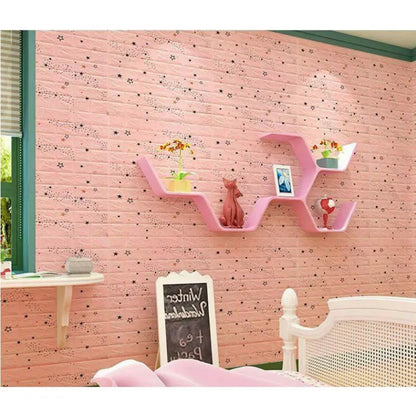 70cmx1m 3D Wall Sticker Faux Brick Bedroom Home Decor Waterproof Self Adhesive Wallpaper Living Room TV Background Decoration