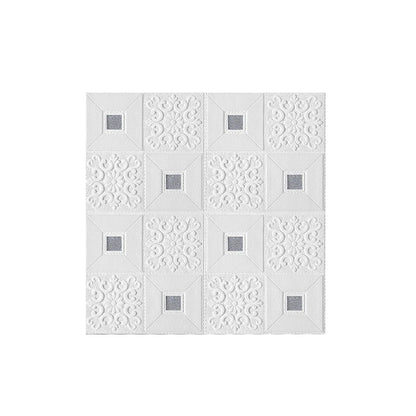 10Pcs 70x70cm Big Size Ceiling Wallpaper 3D Brick Waterproof Wall Stickers Foam Self-Adchive Wall Decoration