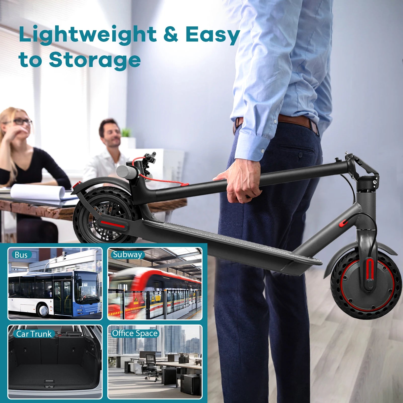 New 2025 AOVOPRO 31KM/H Adults Electric Scooter 36V 350W 25/35KM Long Range 8.5 Inch Dual Brake Folding Electric Kick Scooter.