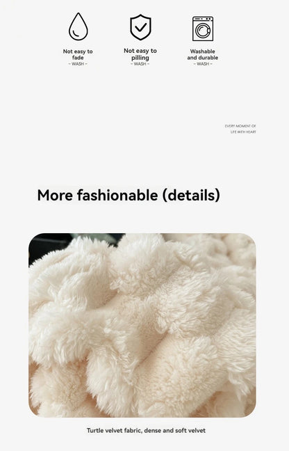 Turtle Velvet Autumn Winter Warm Sleeping Blanket Soft Comfortable Flannel Fleece Blankets for Bed Cozy Fluffy Warmth Blanket.