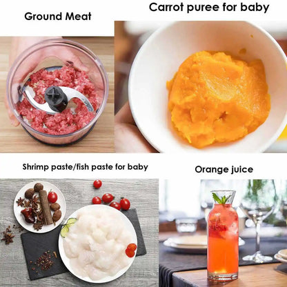 4 in 1 Household Electric Mixer Handheld Kitchen Food Mixer Multifunctional Adjustable 500W Egg Cream Dough Bread Mixer Grinder.