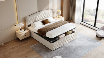 Rosahqnda hydraulisches Bett im modernen Stil, Stilvolles Doppelbett für Jugendliche, Kinder und Erwachsene, ohne Matratze