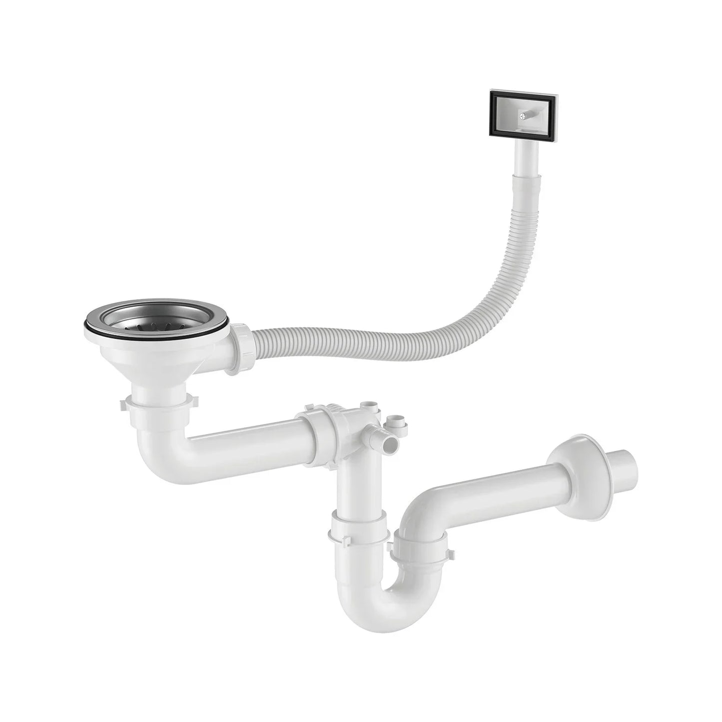 22 x 44 cm große Graphit-Edelstahl-Küchenspüle – kein Wasserhahnloch, PVD-beschichtet, oben/unter/unten/untersetzbar, mit Überlauf- und Abflussset