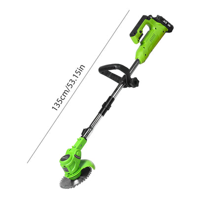 Elektrischer Rasenmäher, faltbar, für Zuhause, Garten, Rasentrimmer, 90 cm, verstellbare Größe, Hand-Backwerkzeug für 21 V-Batterie