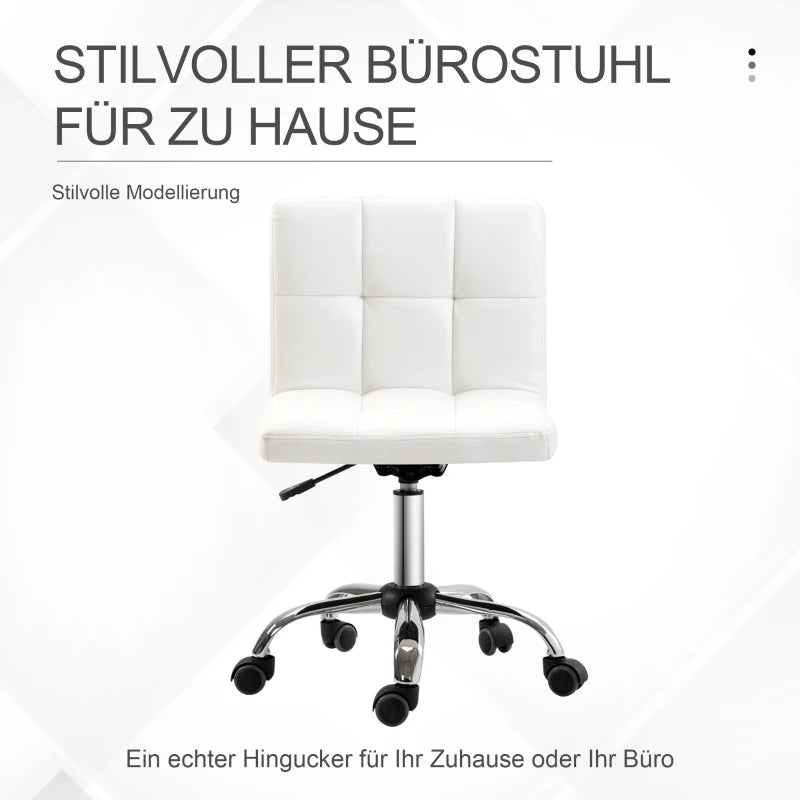 Rosahqnda Home-Office-Stuhl, ergonomischer Computer-Schreibtischstuhl mit verstellbarer Höhe, drehbarer Lounge-Arbeitsstuhl