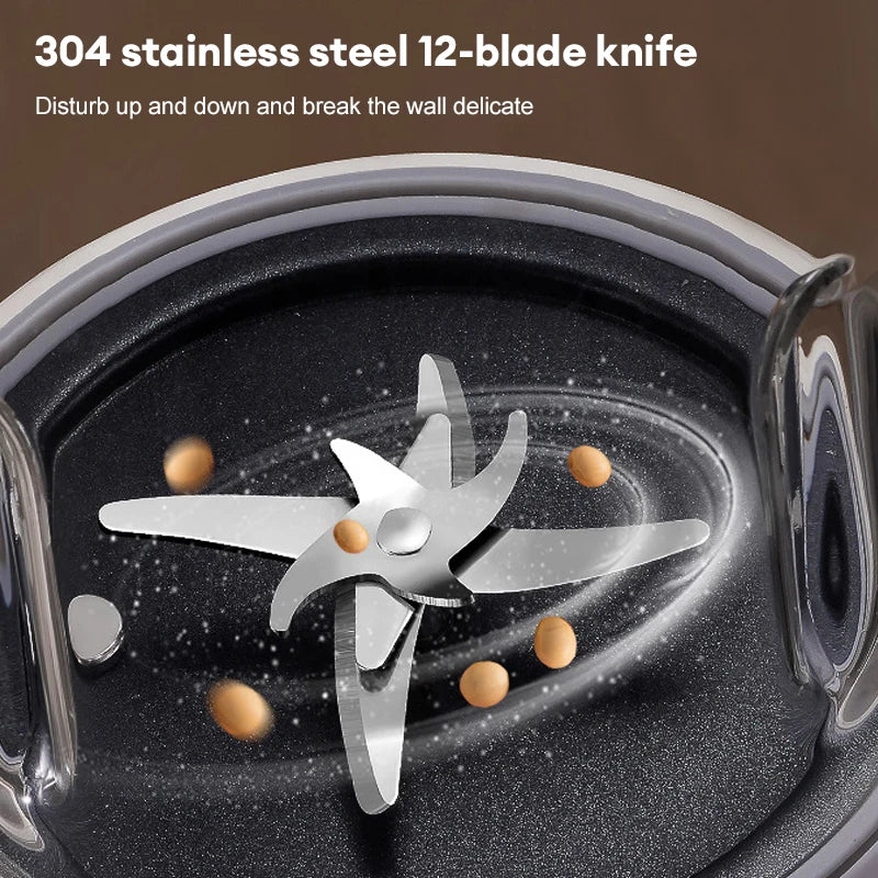 1500ML SoyMilk Machine Electric Juicer Blender Mixer Soybean Milk Maker Wall Breaking Machine Rice Paste Maker Breakfast Machine.