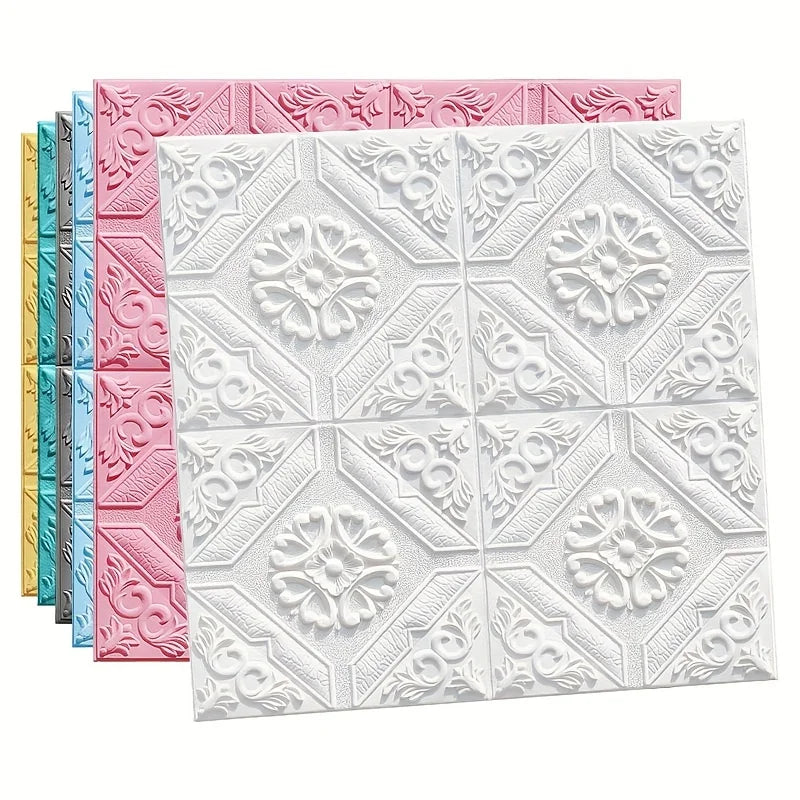 35*35cm Ceiling Roof Decoration Wallpaper Self-adhesive Bedroom 3D Waterproof Background Wall Wallpaper