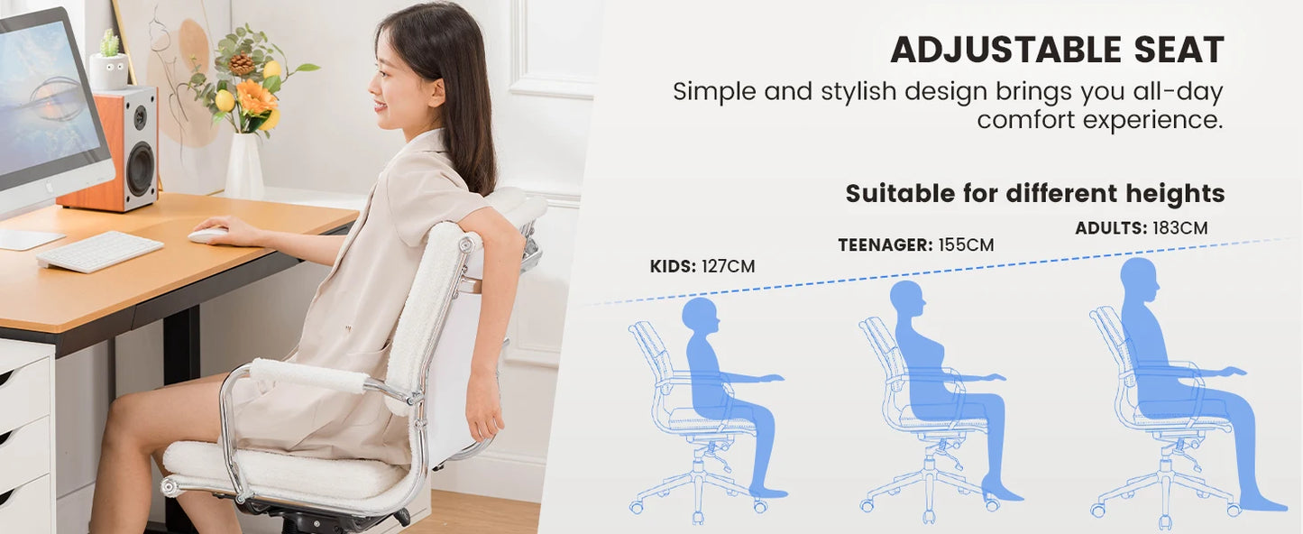 COMHOMA Chefsessel Bürostuhl Ergonomischer Schreibtischstuhl Drehstuhl Computerstuhl mit Armlehnen Schminktisch Stuhl