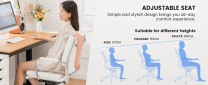 COMHOMA Chefsessel Bürostuhl Ergonomischer Schreibtischstuhl Drehstuhl Computerstuhl mit Armlehnen Schminktisch Stuhl