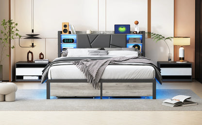 Rosahqnda gepolsterter Doppelbettrahmen 140–160–180 x 200 cm mit 2 Schubladen, Aufbewahrungs-Jugendbett, Gästebett, Apartmentbett, Eisenbett, PU