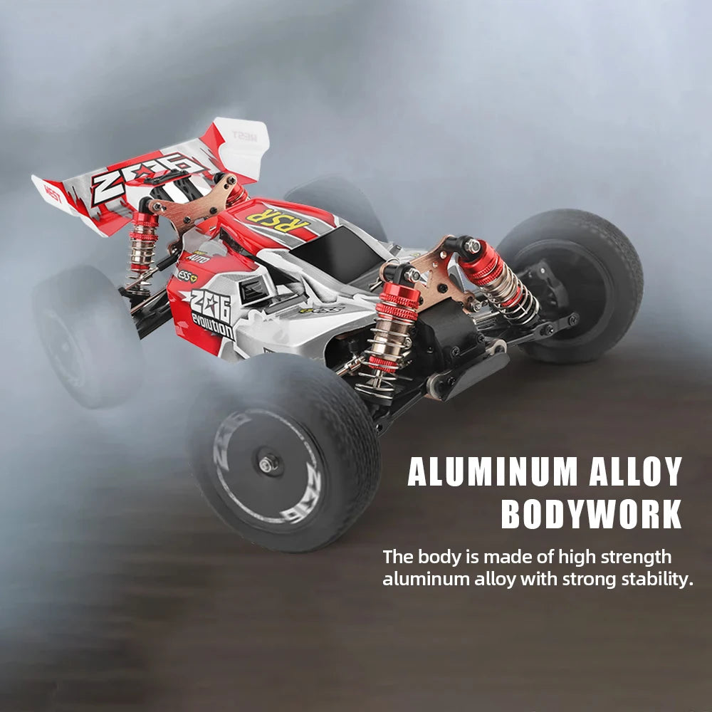 WLtoys 144010 144001 75KM/H 2.4G RC Car Brushless 4WD Electric High Speed Off-Road Remote Control Drift Toys for Children Racing.