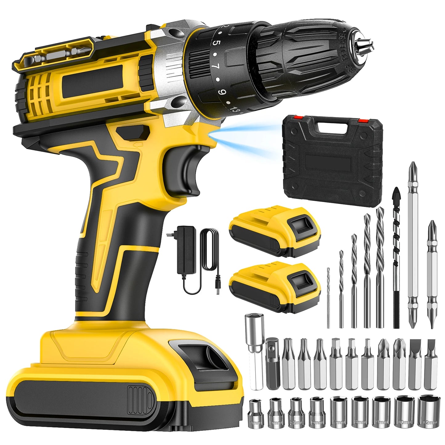 18 V kabelloser elektrischer elektrischer Schlagschrauber, Hammerantrieb, Mini-Wireless-Handstahl-Lithium-Ionen-Akku, Elektrowerkzeug