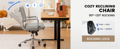 COMHOMA Chefsessel Bürostuhl Ergonomischer Schreibtischstuhl Drehstuhl Computerstuhl mit Armlehnen Schminktisch Stuhl