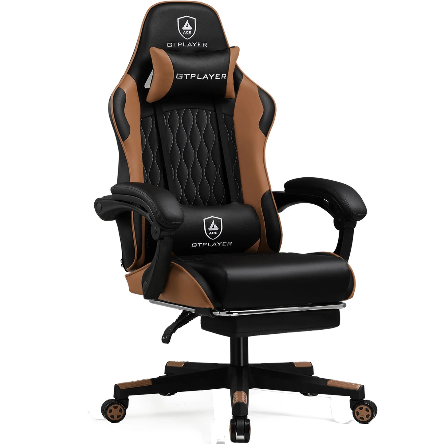 GTPLAYER Gaming Stuhl, Gamer Stuhl, Ergonomischer Bürostuhl mit Fußstütze Verstellbare Lenden und Kopfkissen, Gaming Chair