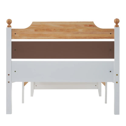 Rosahqnda Bett aus massivem Kiefernholz, Einzelbett 90 x 200 cm, Doppelbettrahmen 140 x 200 cm, Gästebett, Wohnungsbett, Jugendbett, Hauptschlafzimmer, Holz