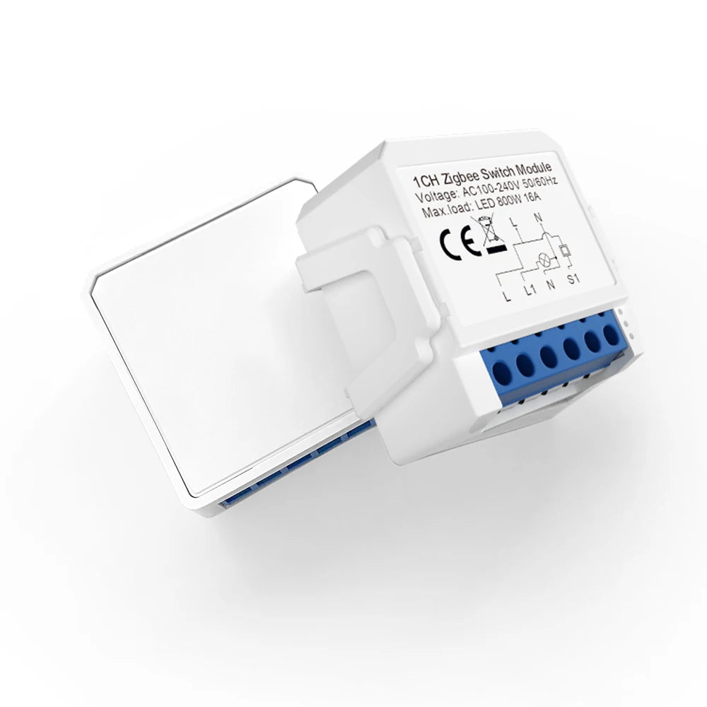 AVATTO Tuya WiFi Zigbee Smart Lichtschaltermodul, Neutralleiter/Keine Neutralleitersteuerung DIY Breaker Arbeit für Alexa, Google Home