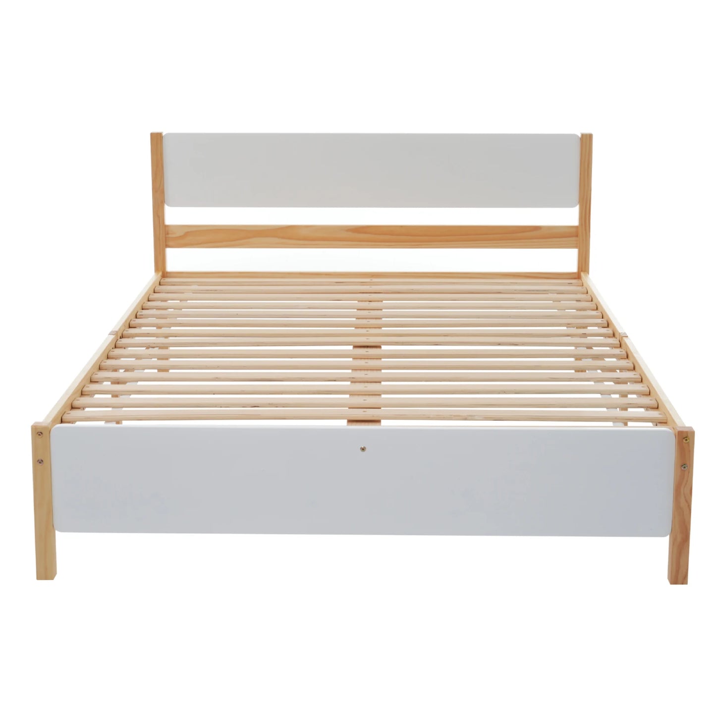 Rosahqnda Einzelbett 90*200cm Doppelbettgestell 140*200cm Holzbett Jugendbett Apartmentbett Gästebett Hauptschlafzimmer, Kiefer