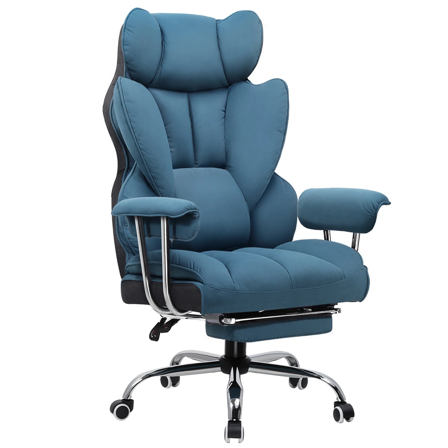 GTPLAYER Gaming Stuhl, Gamer Stuhl, Ergonomischer Bürostuhl mit Fußstütze, Stoffoberfläche, Federsitzkissen, Gaming Chair