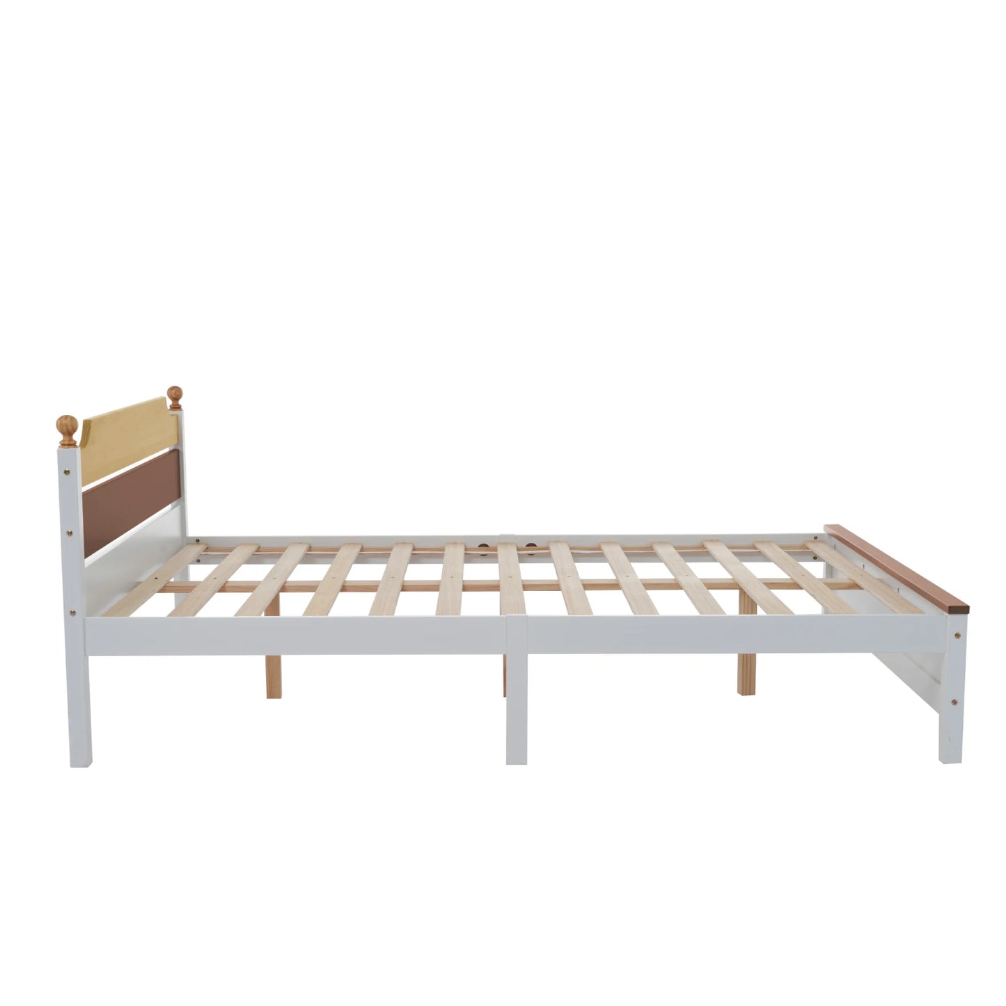 Rosahqnda Bett aus massivem Kiefernholz, Einzelbett 90 x 200 cm, Doppelbettrahmen 140 x 200 cm, Gästebett, Wohnungsbett, Jugendbett, Hauptschlafzimmer, Holz