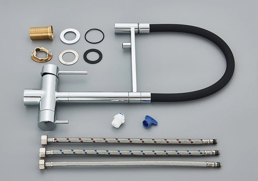 Black Grey Filtered Kitchen Faucet Water Filter Kitchen Faucets Filter Faucet Mixer Water Purification Water Drinking Water Taps