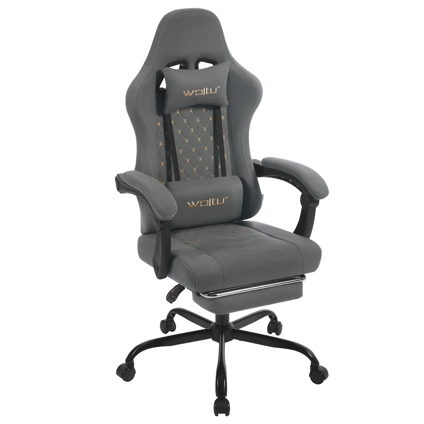 WOLTU Computer-Gamer-Stuhl, ergonomischer drehbarer PC-Gaming-Stuhl mit Taschenfederkissen, Massagefunktion für Büro und Zuhause