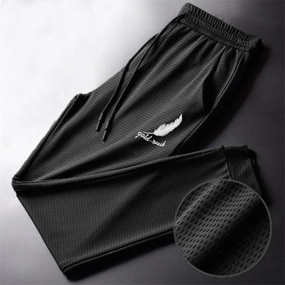 Men Fashion Quick Dry Pants Lightweight Hiking Jogging Running Trousers Breathable Workout Gym Ankle Tied Athletic Pants.