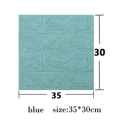 1-30Pcs 35cmx30 3D Wall Panels Stickers Wallpaper DIY Waterproof for Living Room Bedroom Kitchen Background Decoration