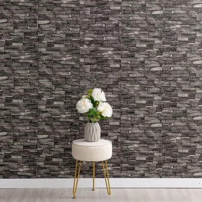 Self Adhesive PVC Waterproof Wallpaper For Home Decoration Peel and Stick 3D Foam Faux Brick Pattern Wall Stickers 70cmx2m