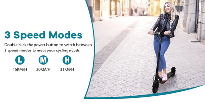 New 2025 AOVOPRO 31KM/H Adults Electric Scooter 36V 350W 25/35KM Long Range 8.5 Inch Dual Brake Folding Electric Kick Scooter