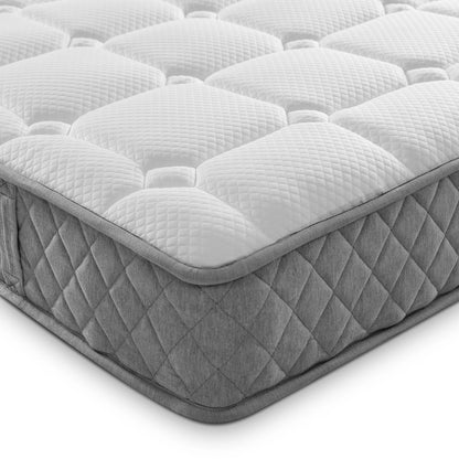 Mattress mit 7-Zonen-Taschenfederkern, Härtegrad H3 (mittelfest) Orthopädische Kaltschaummatratze 20 cm Höhe, 4 Griffe + Vakuumverpackt