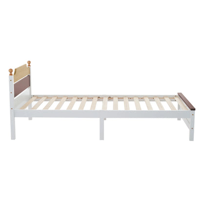 Rosahqnda Bett aus massivem Kiefernholz, Einzelbett 90 x 200 cm, Doppelbettrahmen 140 x 200 cm, Gästebett, Wohnungsbett, Jugendbett, Hauptschlafzimmer, Holz