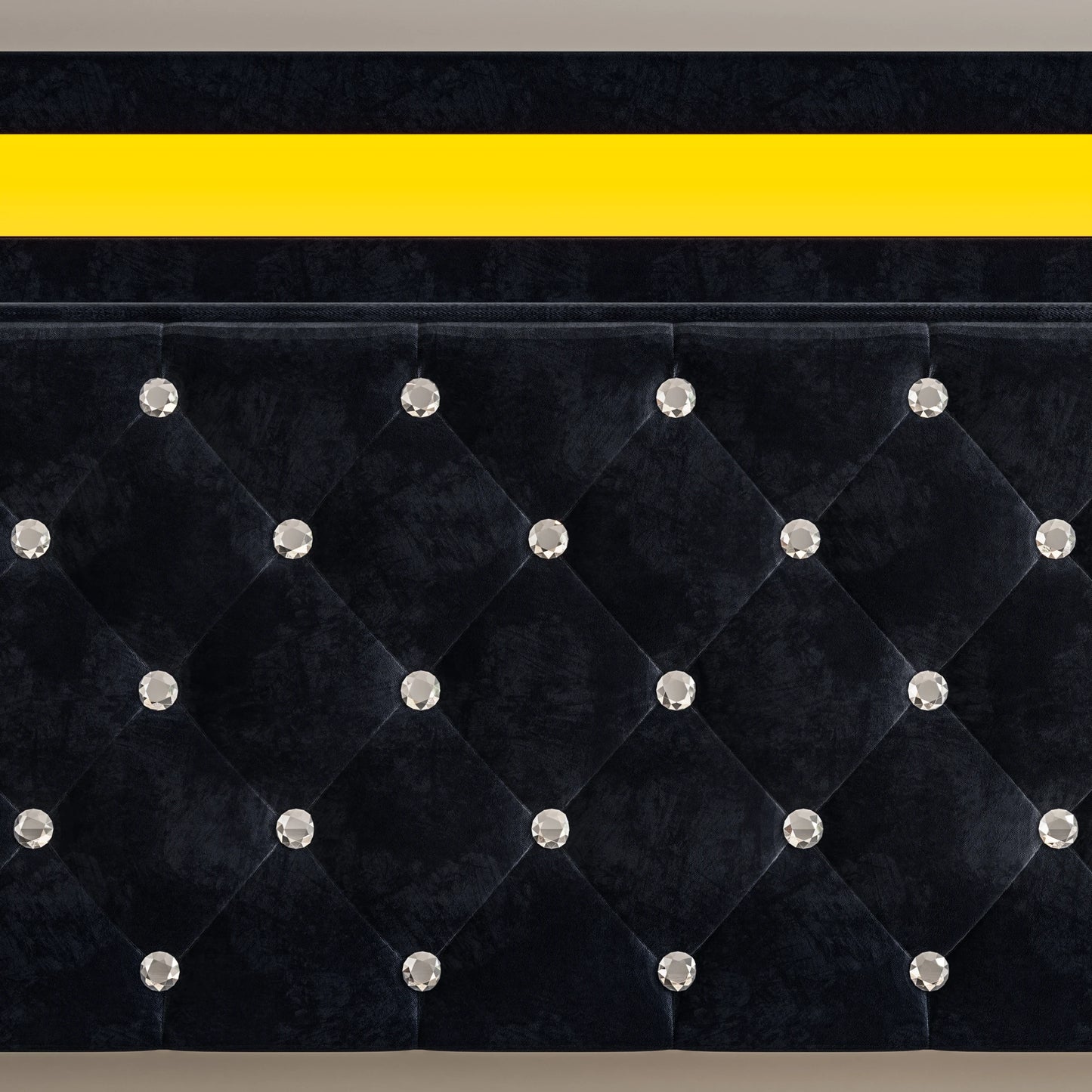 Rosahqnda gepolstertes Doppelbett 140 x 200 cm mit LED-Beleuchtung, hydraulischem Stauraumbett und Lattenrost, Funktionsbetten, Samt